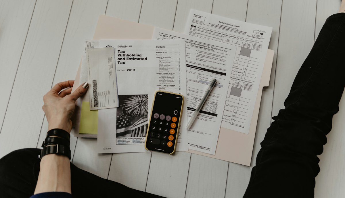 Financial planning documents on a desk